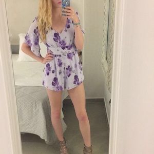 PURPLE FLOWER ROMPER💜💜
